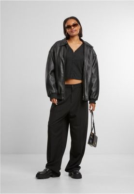 Women's ribbed cardigan with button closure