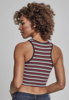 Stribet sweater uden arme