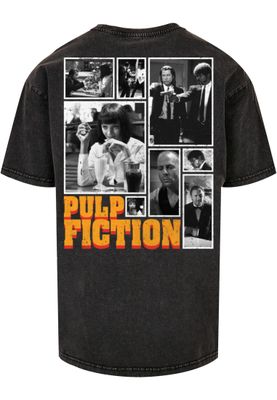 Pulp Fiction logotyp bröst och collage bak Pulp Fiction Stills Oversize Tee T-shirt – svart