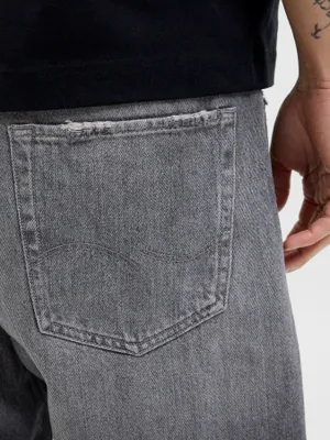 Baggy Fit Stonewash Denim Shorts för män