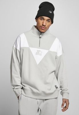 Sweatshirt med kort dragkedja i kragen