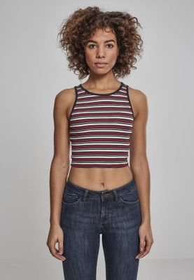 Stribet sweater uden arme