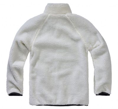 White fleece jacket teddy pullover