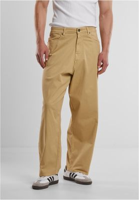 Tapered Twill Baggy Pants för män av bomullsblandning