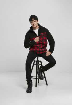 Checkered fleece jacket for men