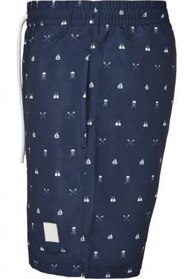 Skull and yacht AOP swim shorts