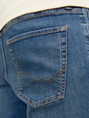 Klassiskt blå slim fit jeans herr - GLENN