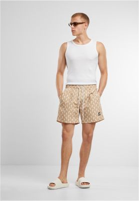 Pattern Swim Shorts Beigeseahorse