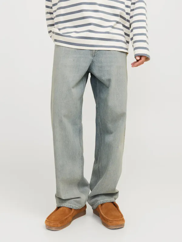 Blågrå baggy fit jeans herr - ALEX