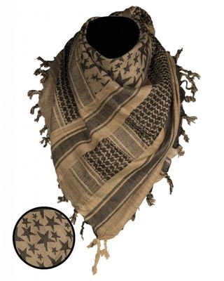 Shemagh coyote/black stars