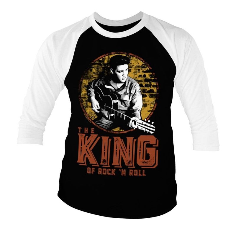 Elvis Presley - The King Of Rock 'n Roll Baseball 3/4 Longsleeve