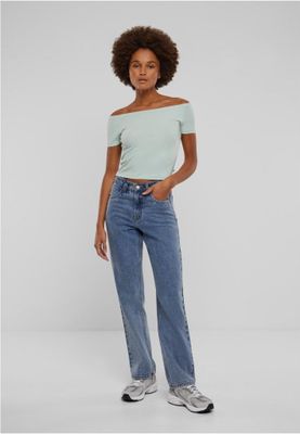 Belly shirt with open shoulders
