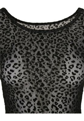 Body in leopard patterned lace