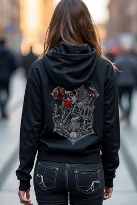 Death apple ziphoodie lady
