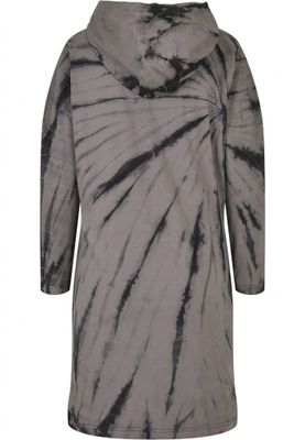 Batik-colored oversize dress with hood