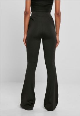 Ladies Recycled High Waist Flared Leggings