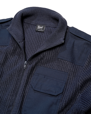 Ficka på bröstet, detaljer på axlarna BW Cardigan Jacka för herr – navy