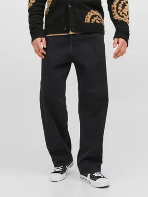 Svarta baggy fit jeans herr - ALEX
