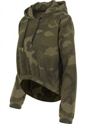 Ladies Camo Cropped Hoody