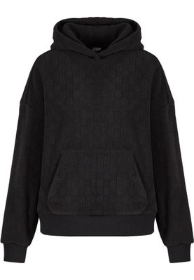 Ladies Jacquard Velvet Oversized Hoodie