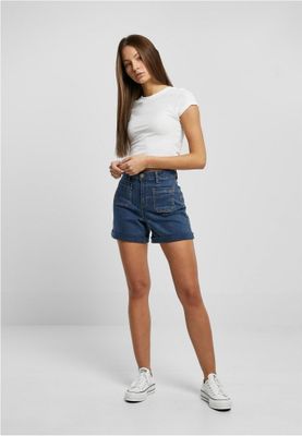 Women's high-waisted denim shorts