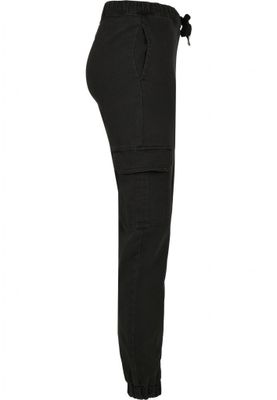 Ladies Knitted Denim High Waist Cargo Pants