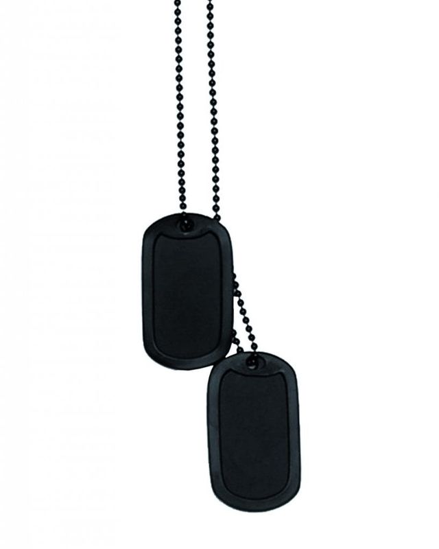 Black dogtags necklace - ID badge