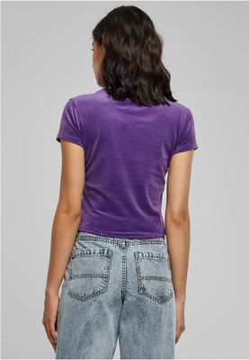 Short velvet top for ladies