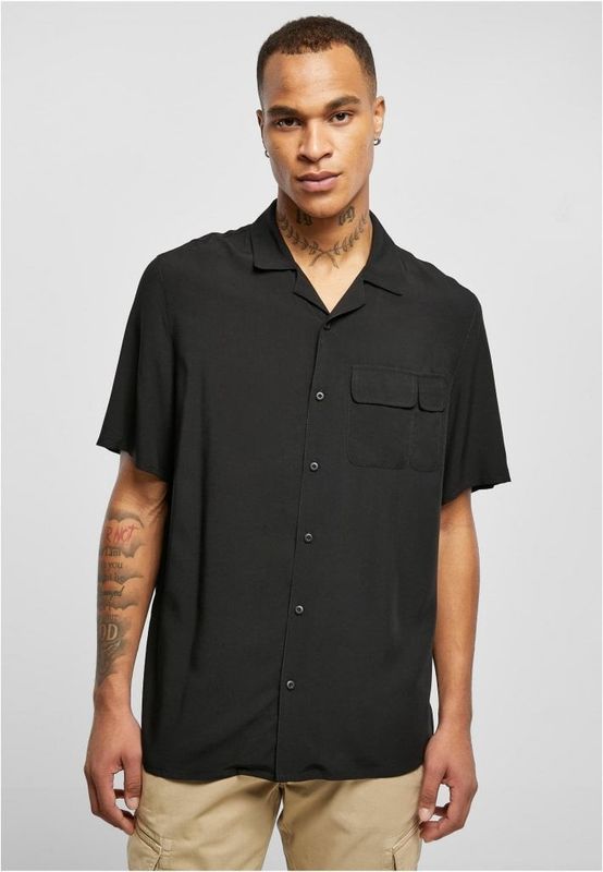 Kort -Sleeved Shirt Mænds viskose