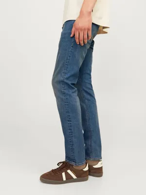 Klassiskt blå slim fit jeans herr - GLENN
