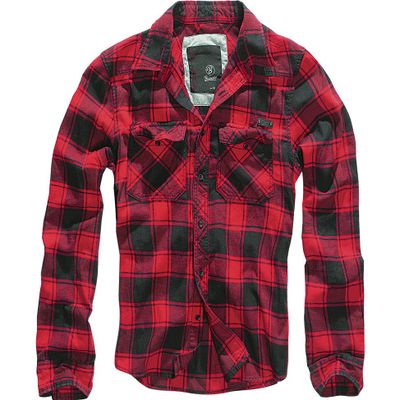 Red/black checkered flannel shirt