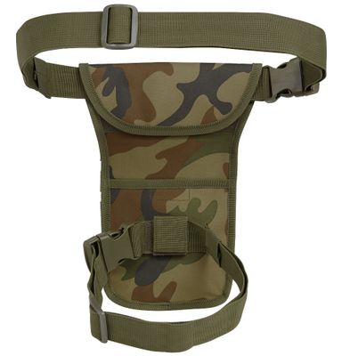 Leg bag with MOLLE system camo