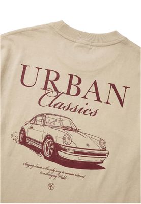 T-shirt för herr med logotyp bröst – vit sand