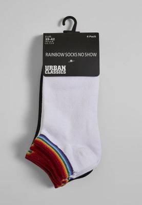 Rainbow Socks No Show 4-Pack