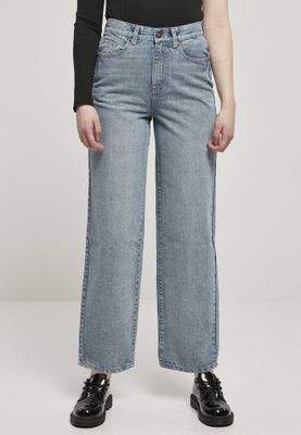 Jeans with a high waist and in the 90s style lady