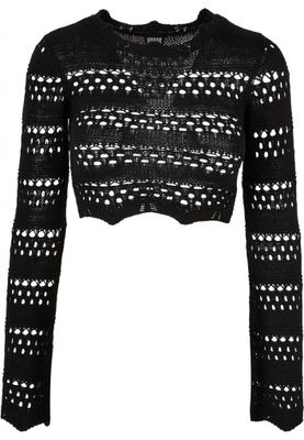Crocheted short sweater for women