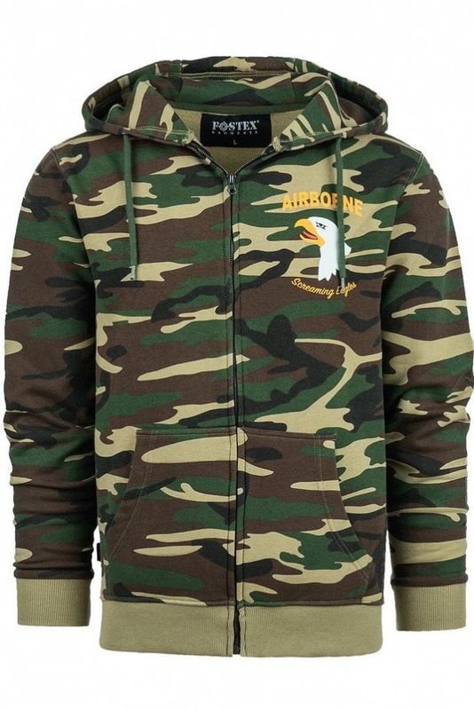 101st Airborne Eagle camo zipped hoodie