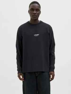 Avslappnad T-shirt med Långa Ärmar