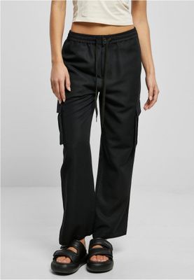 Viscose Cargo Pants with Straight Legs Women