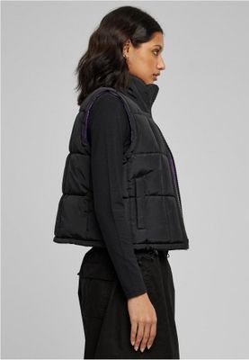 Ladies' reversible short puffer vest