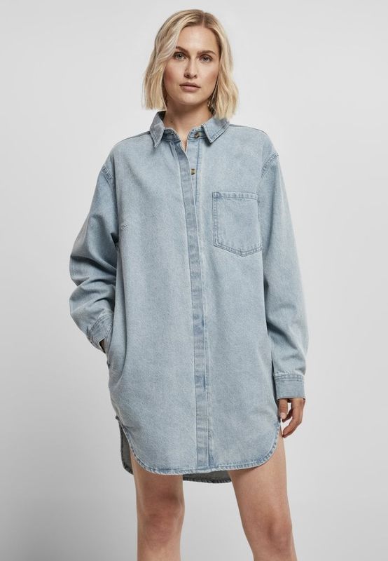 Ladies Oversized Denim Shirt Dress