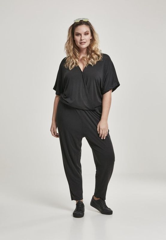 Sort jumpsuit dame plus size