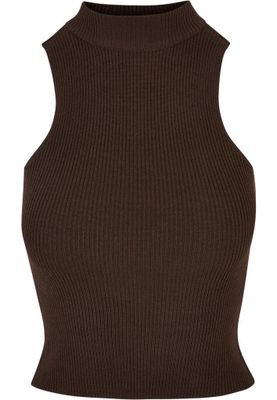 Ladies Short Rib Knit Turtleneck Top