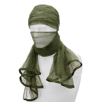 Commando net shawl scrim olive