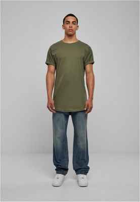 Long Shaped Turnup Tee Olive