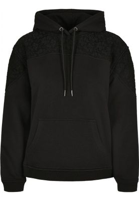 Black hoodie with lace lady
