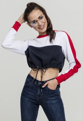 Short sweater with long arms and drawstring ladies