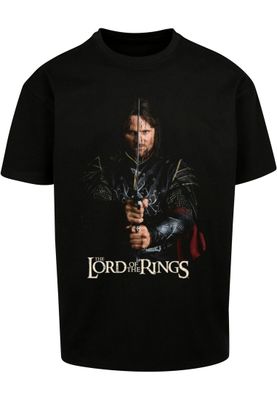Karaktär med svärd Lord of the Rings - Aragorn Heavy Oversize T-shirt herr – svart