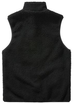 Vest in teddy fleece - black