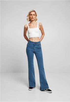 Ladies Organic High Waist Flared Denim Pants